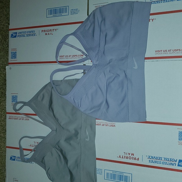 Nike Other - Nike Strappy Sports Bras - Violet & Gray with White Swoosh (Women’s Large)